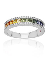 1.38 ct. Saphir Rainbow Diamantring