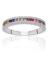 0.57 ct. Saphir Rainbow Diamantring