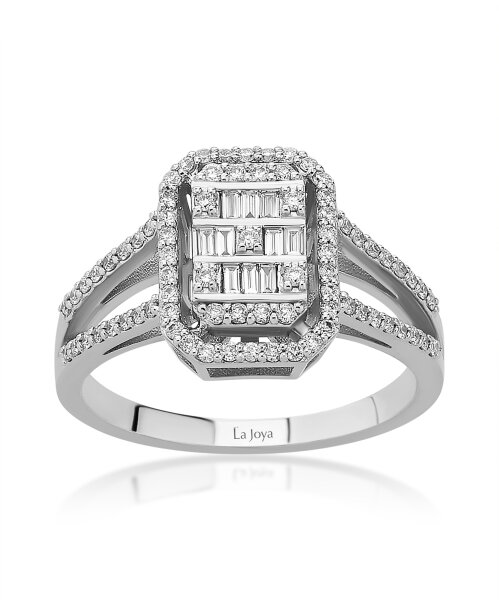 0.43 ct. Baguette Diamantring