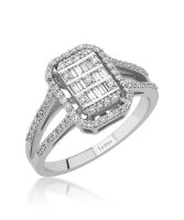 0.43 ct. Baguette Diamantring